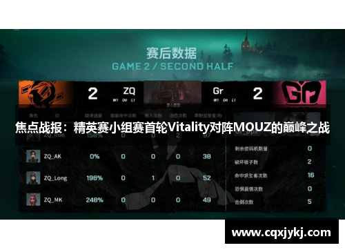 焦点战报：精英赛小组赛首轮Vitality对阵MOUZ的巅峰之战